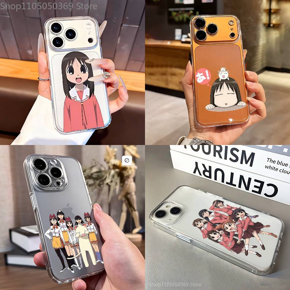 KASUGA AYUMU Azumanga Daioh Phone Case For iPhone 7,17,16,15,14,13,12,11 Pro,Max,Plus,XR,Mini,E Clear Full-coverage Soft Cover