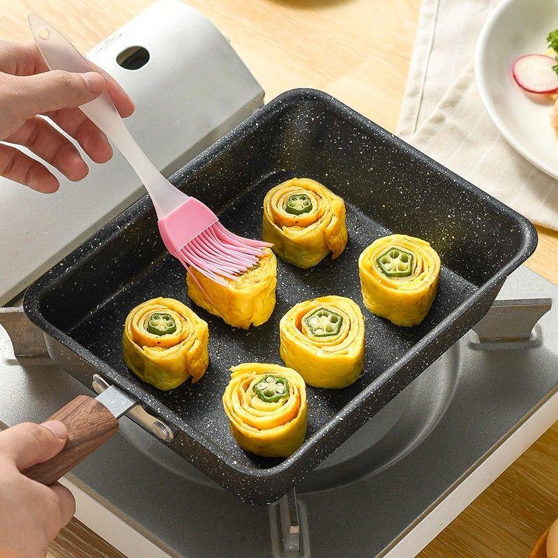 Yuzi Pot Quadratische Bratpfanne Multifunktionale Bratpfanne Frühstückspfanne Haushalts- und Gewerbetopf