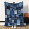 1 Colorful Floral Patchwork Flannel Quilt - Soft and Comfortable, All-season Sofa Blanket for Sofas, Offices, Camping and Travel