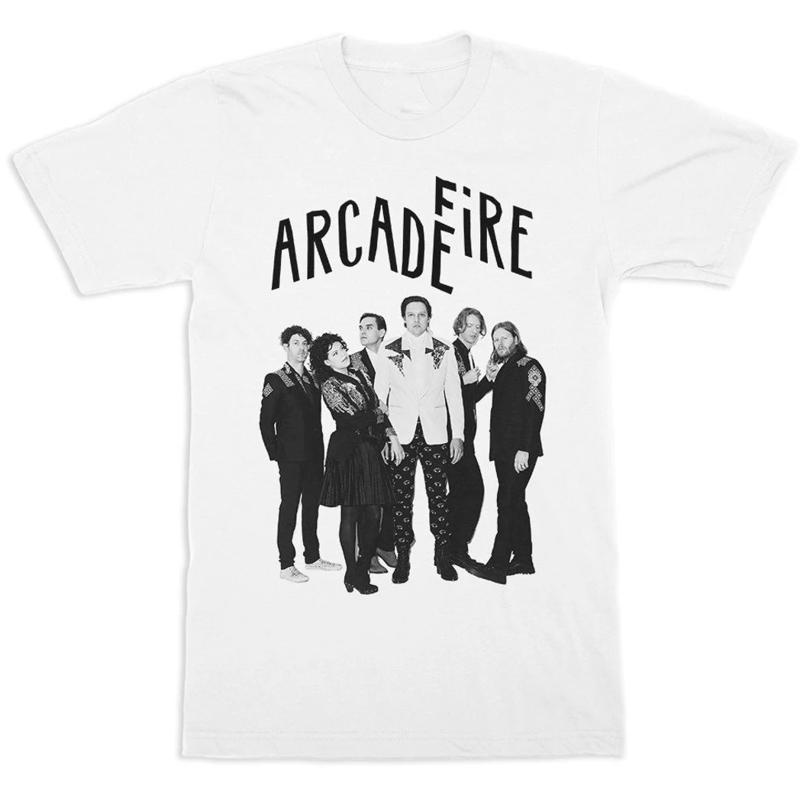 Arcade Fire Band Member Cotton White All Size T Shirt