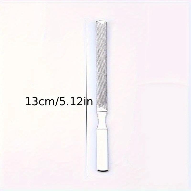 1PCS Stainless Steel Four-sided Nail File/Gray Nail File/Toenail File To Remove Dead Skin Nail Tool,Double Side Manicure Tools