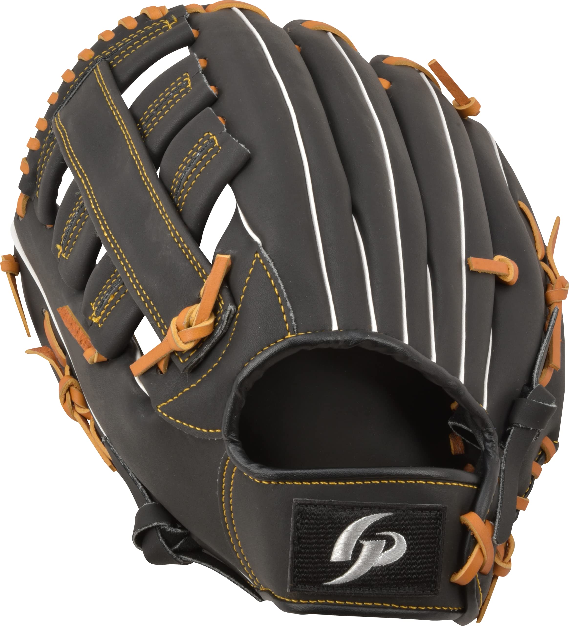 GP Baseball Glove 12.5-inch Upgrade Version Softball All-Round Left-Handed Black Brown 58617 Medium