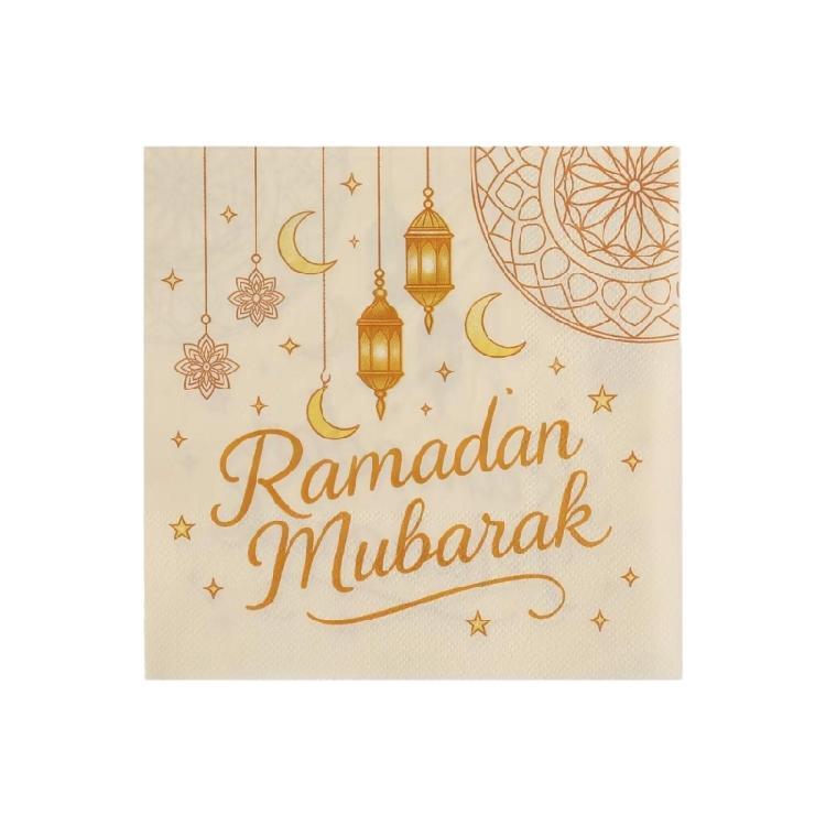 

Pack of 20 Party Ready Disposable Napkins Gold Foil Enhancing for Quick Setups Durable Paper for Holiday Gatherings 1