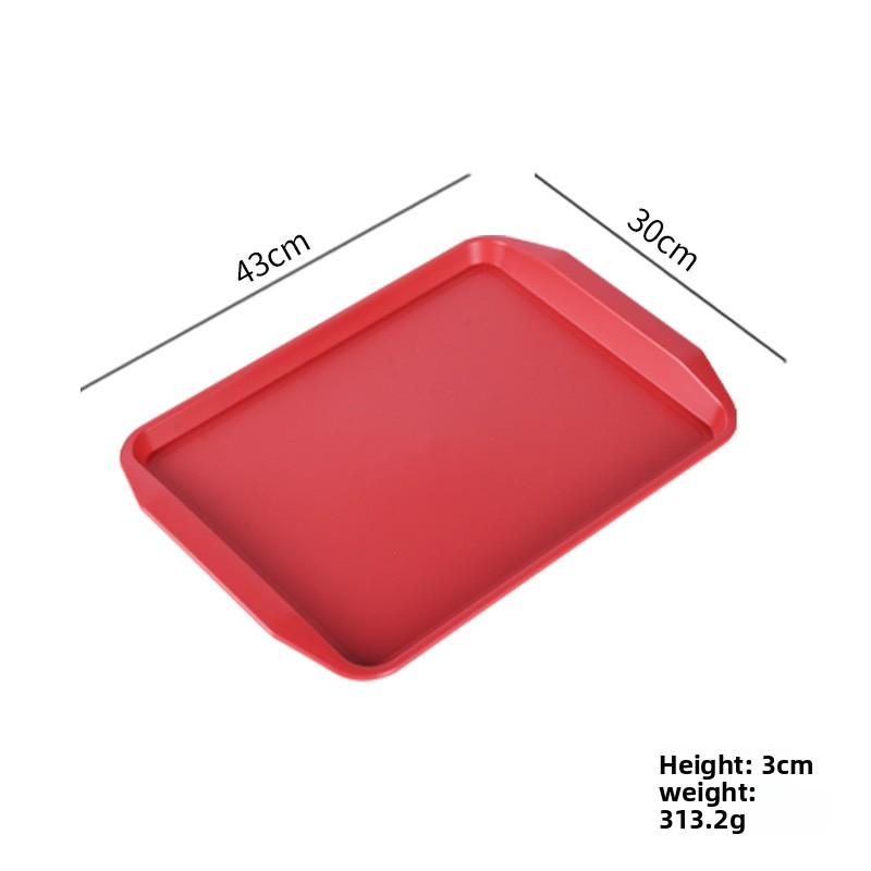 

Rectangular Restaurant Fast Food Thickened Serving Kindergarten Tray Extra large червоний