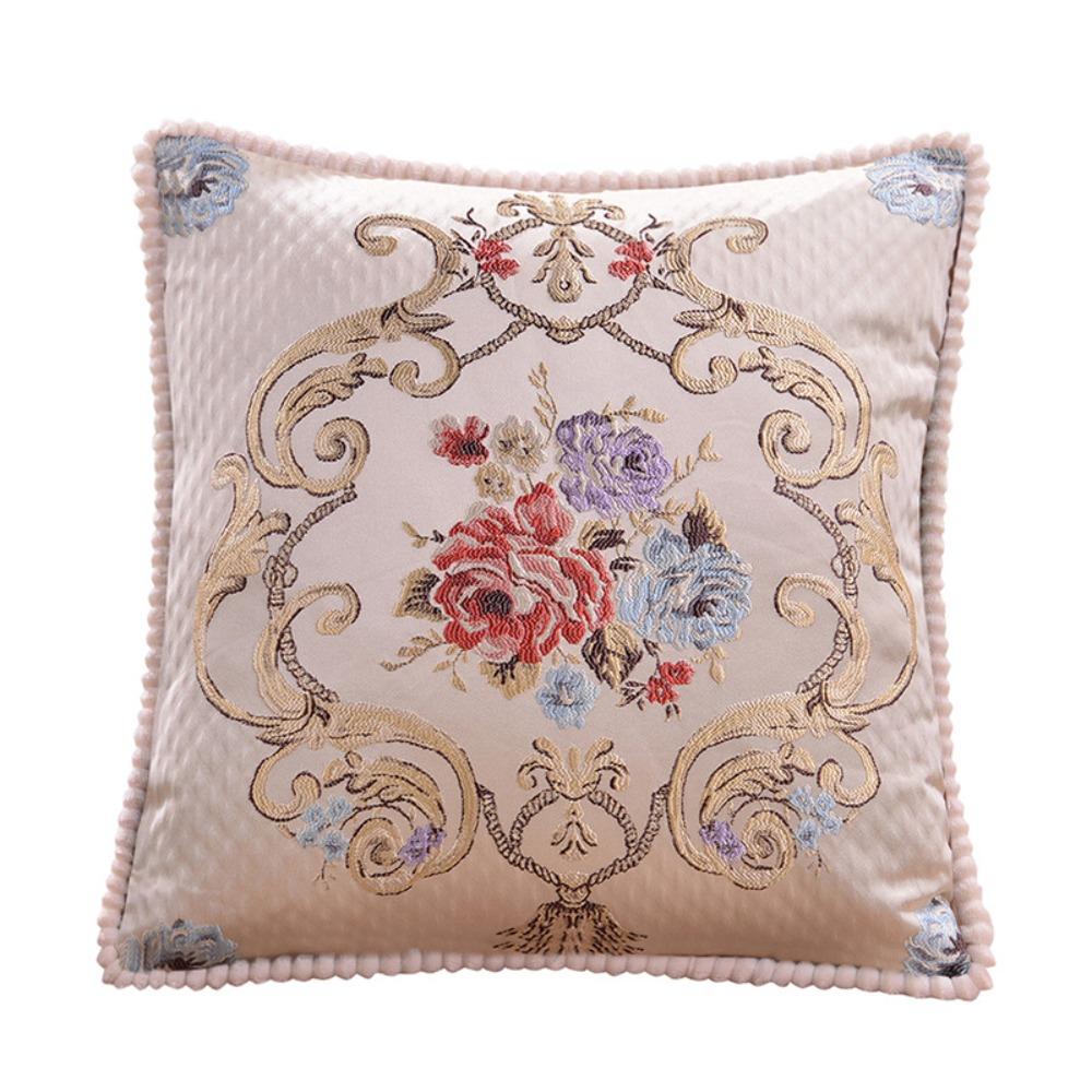 

48x48cm Jacquard Pillow Cover Embroidered Floral Decorative Cushion Covers Vintage Home Decor Pillowcase Bedroom