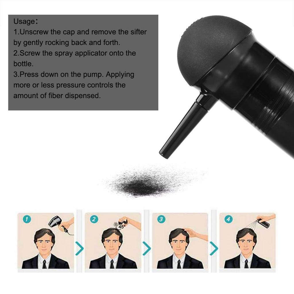 Professional Spray Application Atomizador for Hair Building Fibers Nozzle Hair Thickening Tools