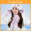 Wollmützen-Schal-Handschuh-Set Für Winterfrauen Mit Wärmeschutz