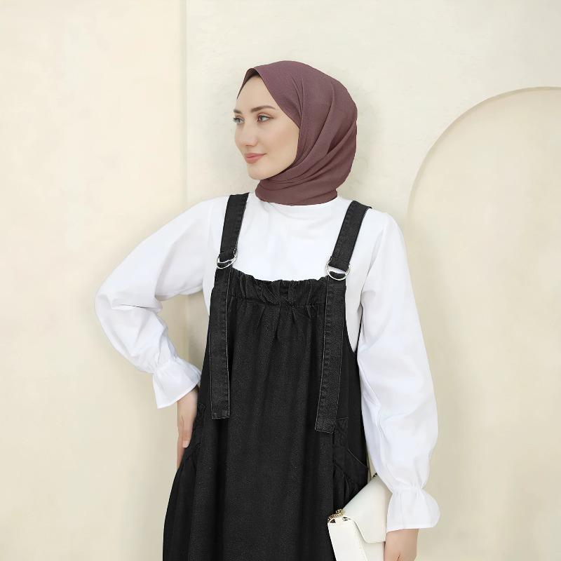 Women's Dress Malaysia Casual Loose Denim Strap Skirt
