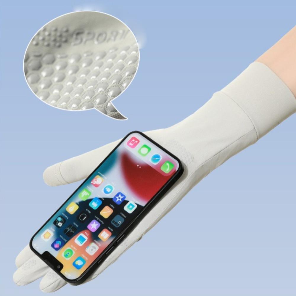 Flip Finger Ice Silk Gloves Touch Screen Riding Driving Gloves New Driving Mittens  Summer