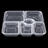 Disposable 6-Compartment Rectangular Meal Prep Containers with Lids