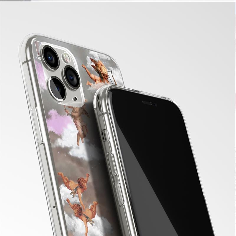 Soft Back Capa Classical Angel Modern art Phone Shell For Apple Transparent Iphone 5 5s 6 7 8 6s Plus X XR XSMAX SE 2020 11 PRO