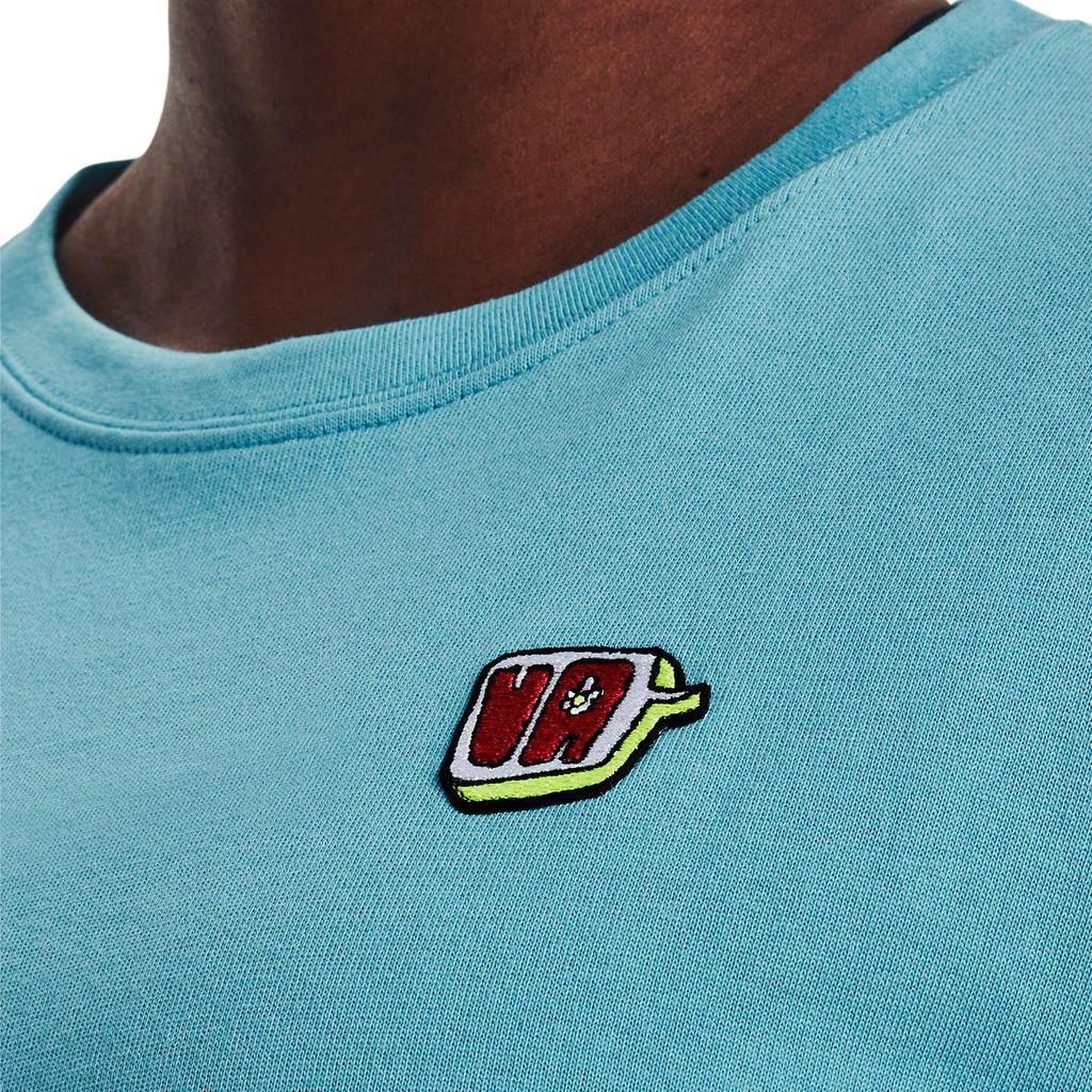 Under Armour UA Text Print Short Sleeve T-Shirt Women Tops Glacier-Blue 1376743-433