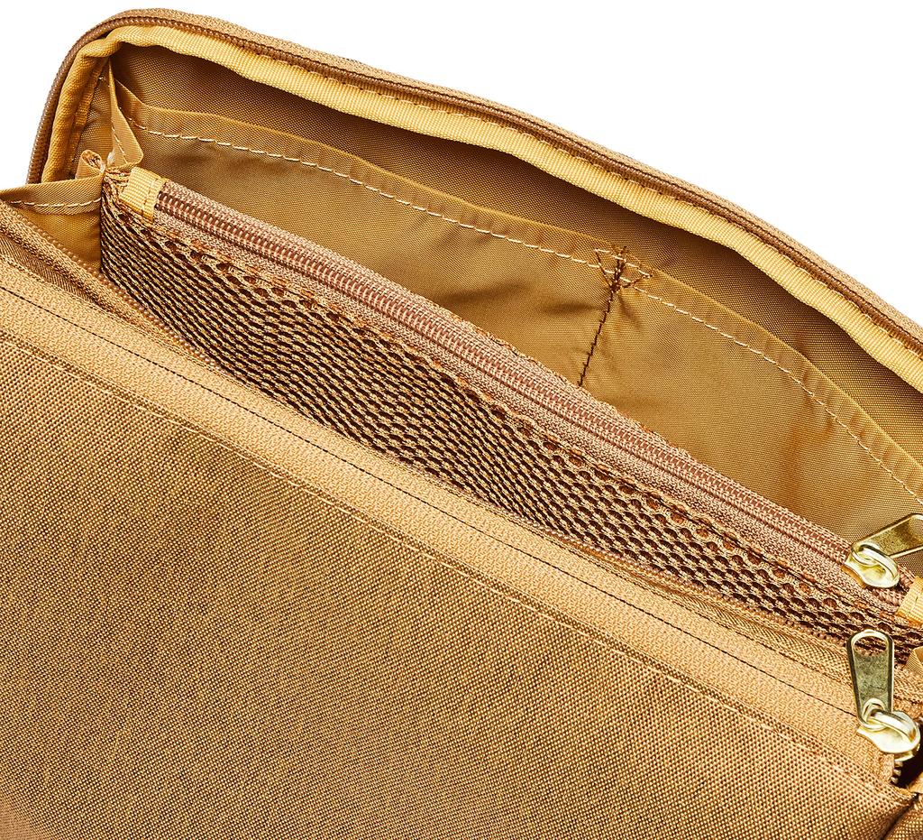 Shoulder Bag Water Repellent Crossbody 10 Pockets GL GTC4132 Orange Beige [Anello Grande] Women's