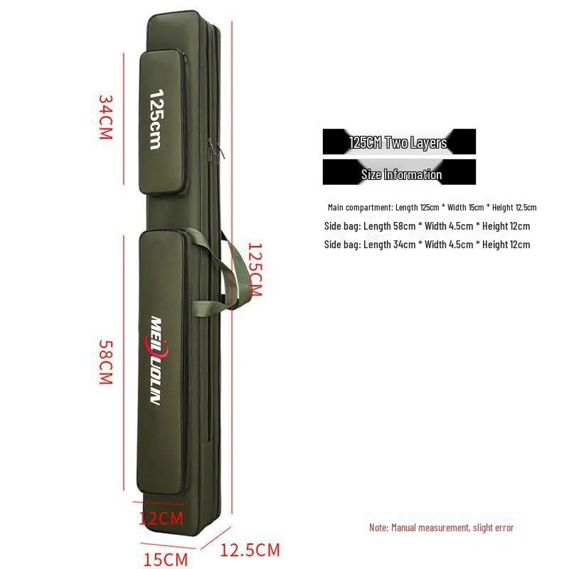 Large Wear-Resistant Fishing Bag, Two or Three Layers, 80-130 cm, Free Shipping
