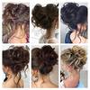 Synthetischer Haarknoten Damen Pferdeschwanz Haarverlängerung Scrunchie Elastisch Dutt Haarteile Scrunchie Wickel