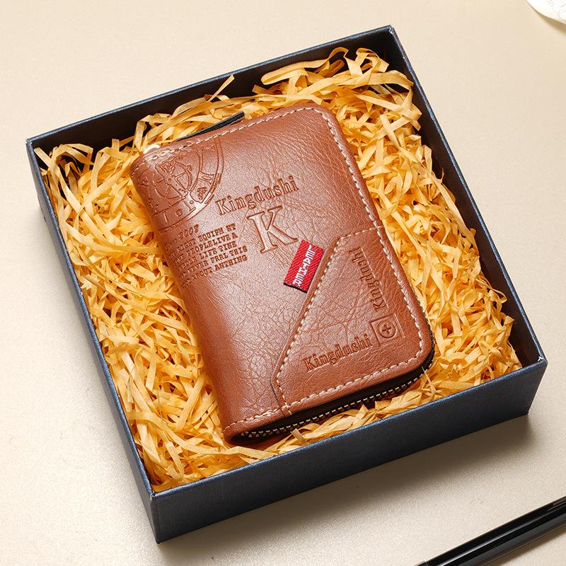 Nueva cartera para hombre, cartera corta para hombre, cartera Atmosphere sencilla y práctica, cartera de gran capacidad para múltiples tarjetas.