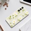 For Samsung Galaxy A16 5G/4G Case White Flowers Green Leaves Pattern Printing Straight Edge TPU Phone Back Cover