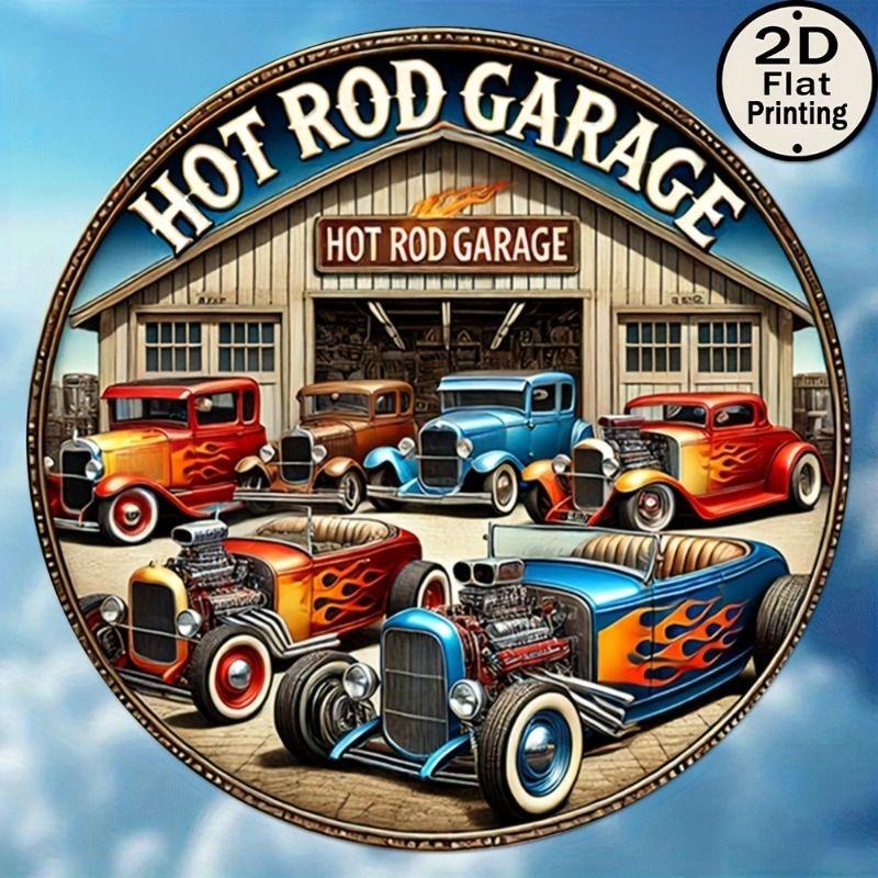 2D Flat Hanging Decorative Metal Sign Hand Painted Art