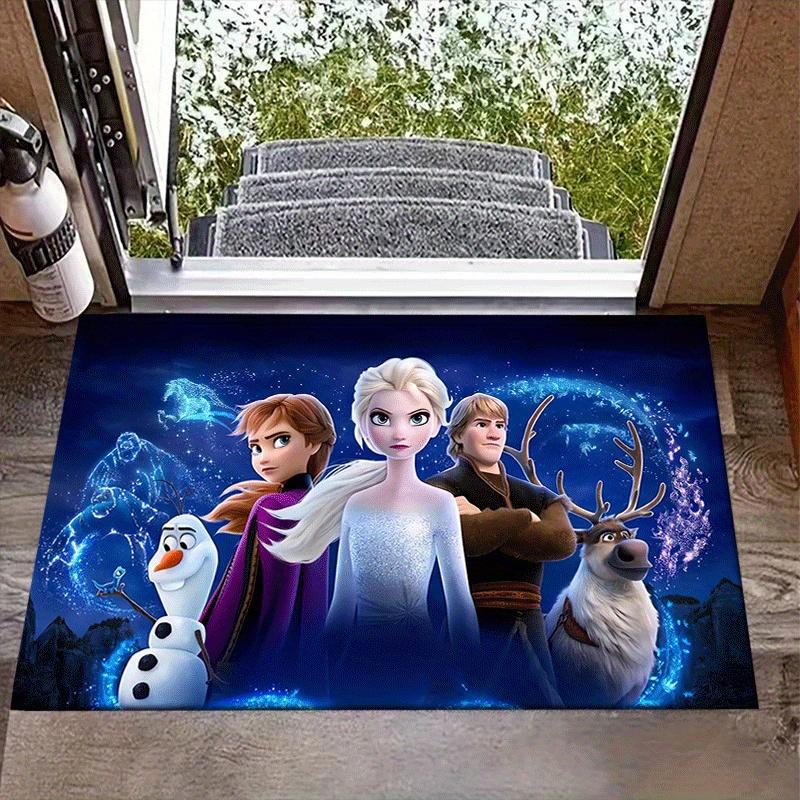 

1pc Frozen Elsa Anna Olaf and Kristoff Rug Anti Slip, Non Shedding, Bedroom & Laundry Handcrafted Home Decor, Ideal for Living, Adds Vibrancy To Any R 60cm by 90cm