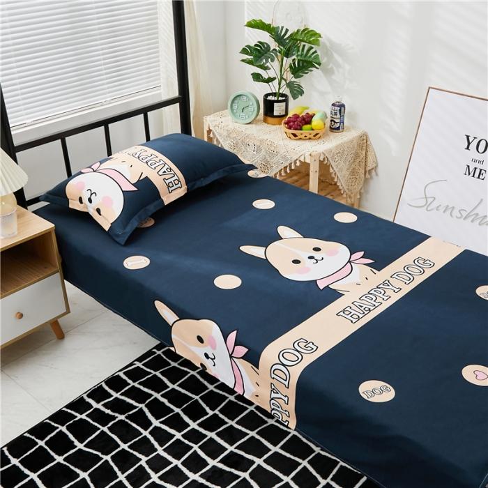 Bed Top Sheet for Single,Modern Soft Polyester Flat Sheet,Home Bed Linens,Kids Adult Student Dormitory Bedspread