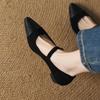 Fashion 2025 New Spring Genuine Leather Woman Shoes Pointed Toe Women Pumps Women Shoes Fashion Designs Mary Jane Laides Shoes Kid Suede
