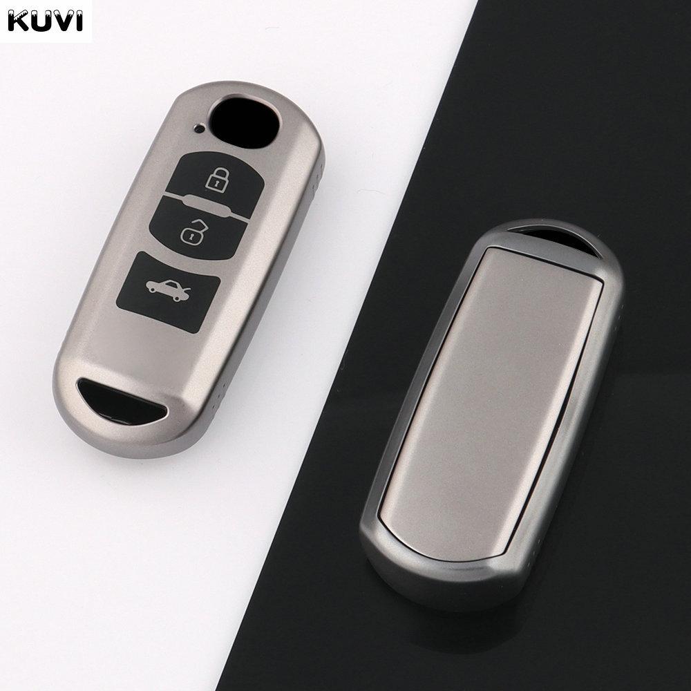 

2 3 4 Buttons Gun Grey New Car Key Case Cover For Mazda 2 3 5 6 Cx-3 Cx-5 Cx-7 Cx-9 Speed Miata Mx5 Shell Jacket Protector Fob