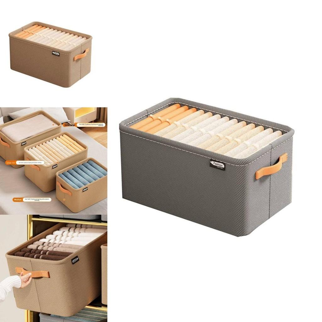 Modern Minimalist Fabric Storage Bin With Foldable Design For Clothing And Toy Organization