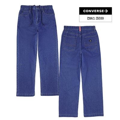 Open Hem Baggy Denim Pants Med Light Indigo 10027289 A01