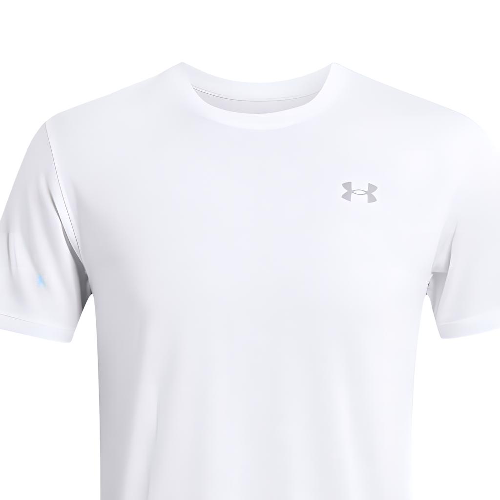 Under Armour UA Launch Splatter Logo Round Neck Short Sleeve T-Shirt Men Tops White 1382586-100