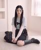 The Green Lab Dot Wrap Skirt [Black]