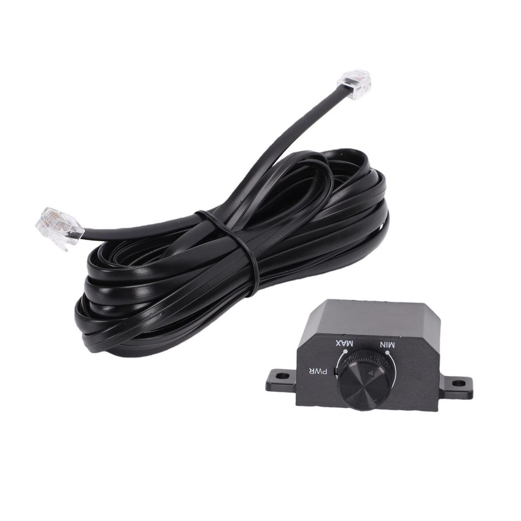 Car Bass Control Knob 6 Pin Universal Subwoofer Volume Knob with 5m Cable for Car Motorcycle Speaker Home Theater