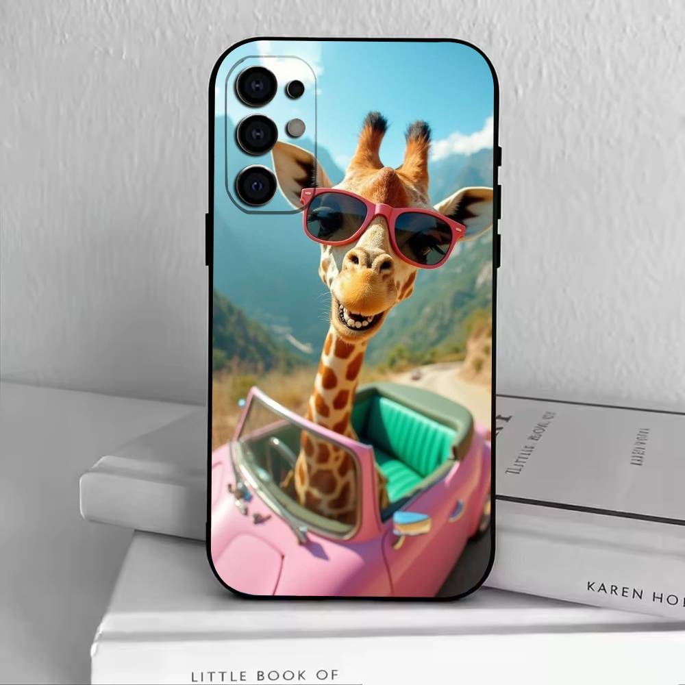 D-Funny Animals  Phone Case Black Silicone Soft For Samsung S25,S24,S21,S22,S23,S30,Ultra,S20,Plus,Fe,Lite