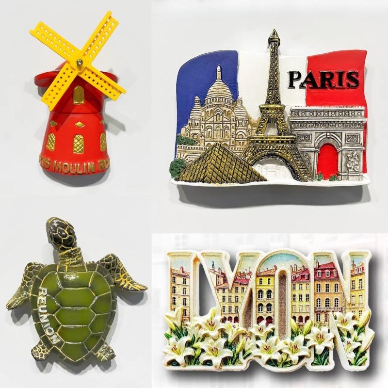France Souvenirs Montmartre Moulin Rouge Fridge Magnets Menton Nice Provence Reunion Lyon Colmar Fridge Stickers Birthday Gifts