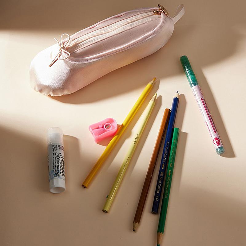 Großes Fassungsvermögen Ballettschuhe Federmäppchen Kosmetiktasche Niedliches Design Ballerina Federmäppchen Schreibtisch-Organizer Schul-Federmäppchen