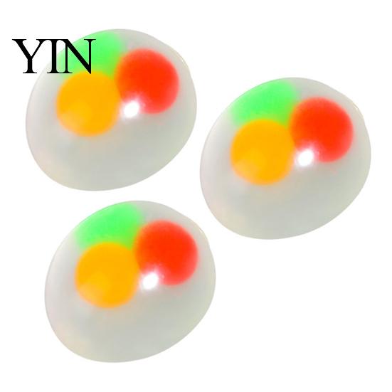 Portable Stress Relief Toy 3Pcs Clear Ball for Anxiety Relief, Squeeze with Soft Sensory Colorful Beads Inside, Reduction Transparent Fidget Gadget