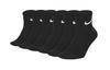 Men's Nike Ankle Socks Unisex Combo Set Black
