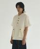 ECORR Nylon Hooded Short Sleeve Pullover_Ivory