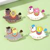 1/4Pcs 2026 Horse Year Brooch For Women Personalized Animal Zodiac Pony Badge Pins Backpack Decoration Clothing Accessories