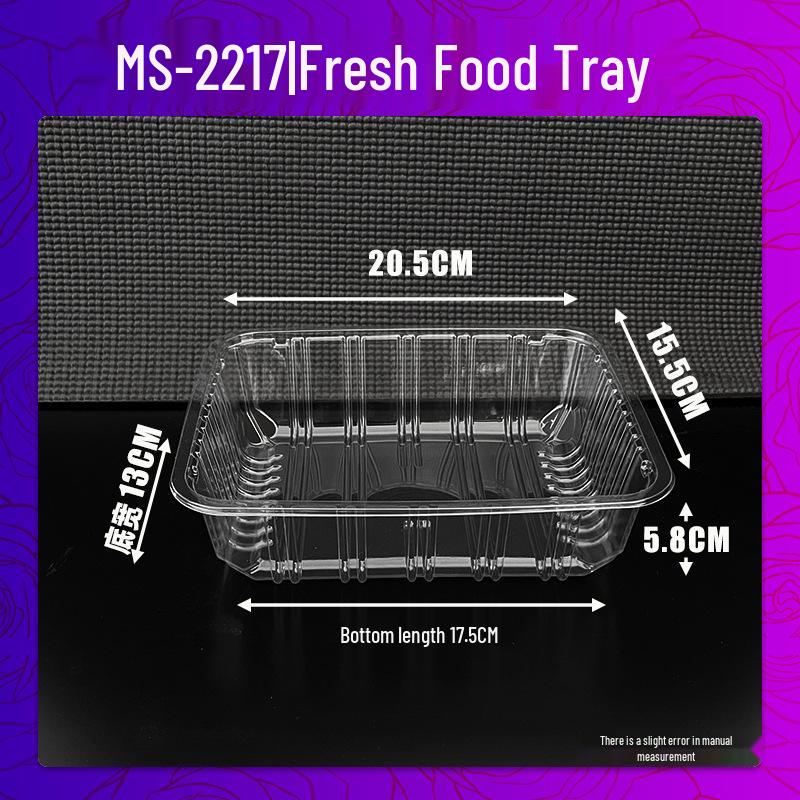 Transparent Disposable Fruit & Vegetable Tray - Fresh Food Packaging Box Without Lid