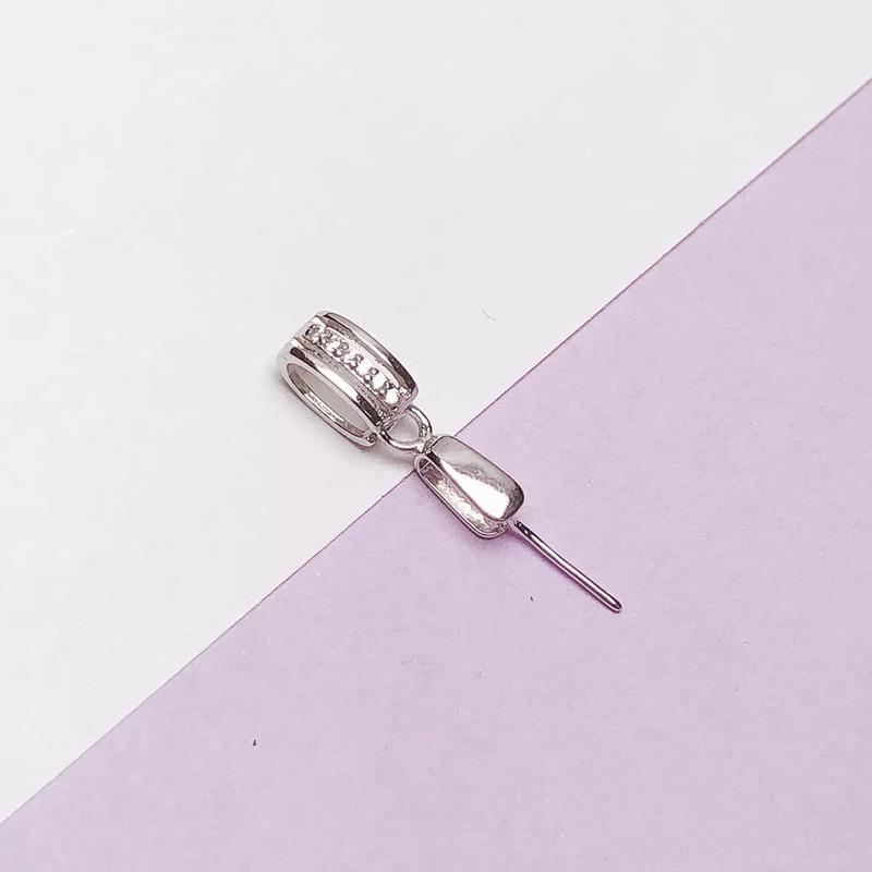 Подвеска Будда из стерлингового серебра S925 с застежкой из 18-каратного золота - серебряная застежка-карабин для колье.