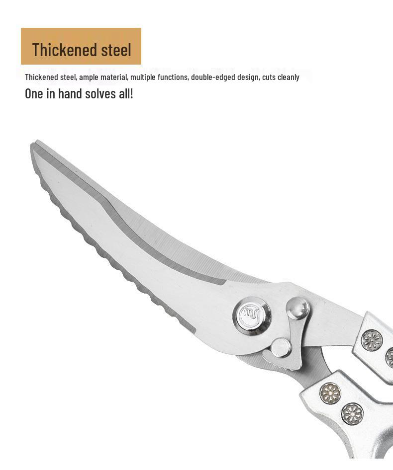 Multifunctional Kitchen and Bone Shears with Plastic and Aluminum Handle