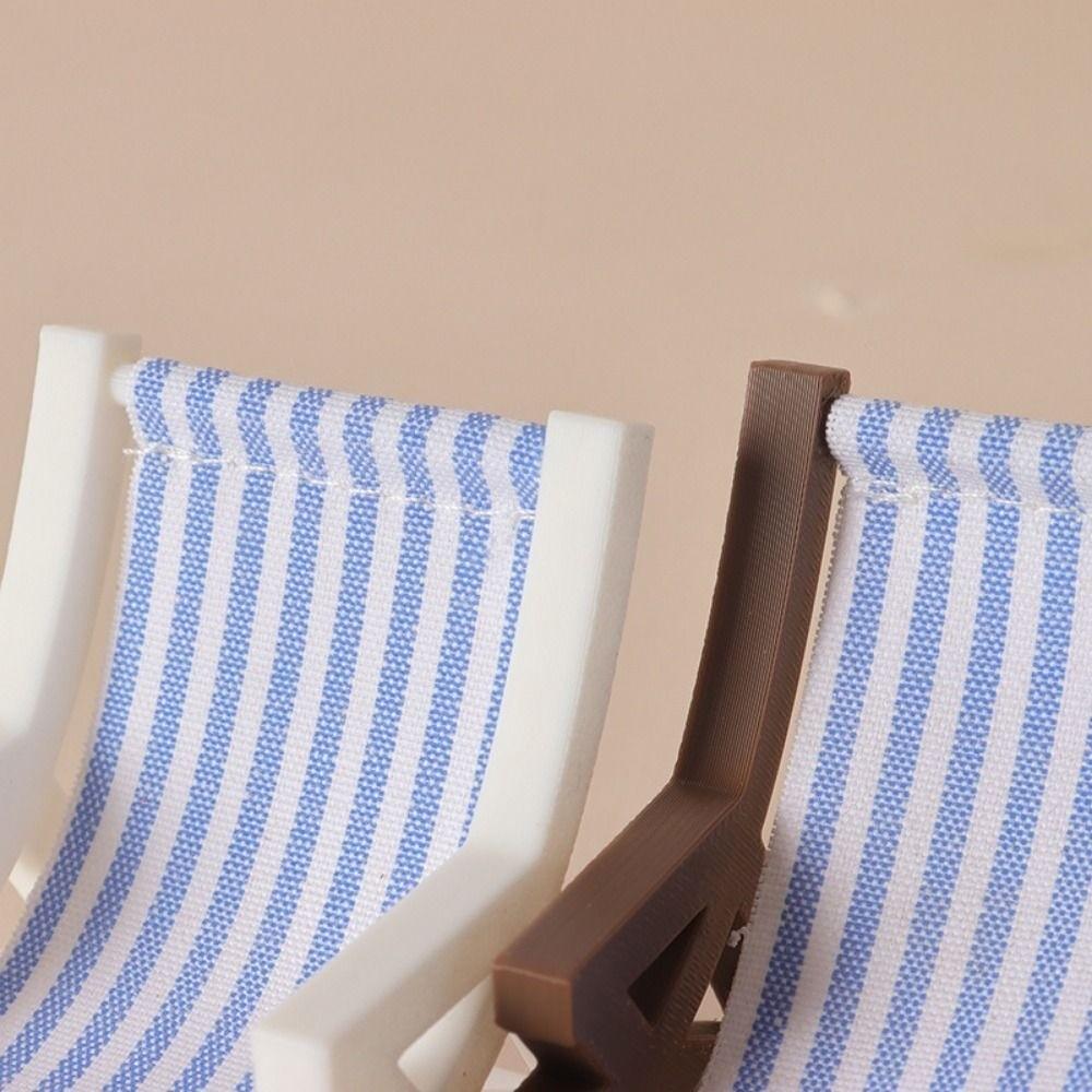 Multicolors Foldable Beach Chair Model Plastic Doll Summer Vacation Chair For OB11 Doll