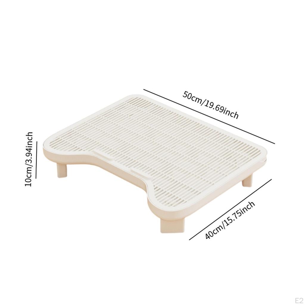 Step Cat Litter Mat Easy Cleaning Lightweight Sturdy Indoor Pedal Stool Elevated Catcher Double