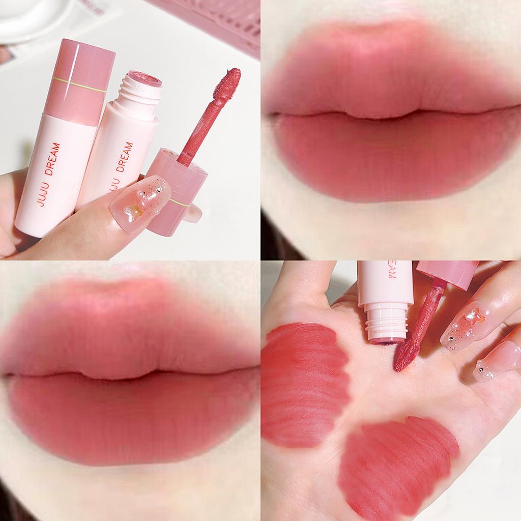 Soft Mist Milk Coffee Small Milk Tube Lip Glaze Air-sensitive White Mist Velvet Matte Lip Glaze Lipstick