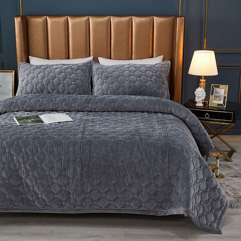 Crystal Fleece Sheets, Winter Plus Fleece Version, Cold-proof Double Blanket, Warm Blanket, Leisure Blanket, Quilted