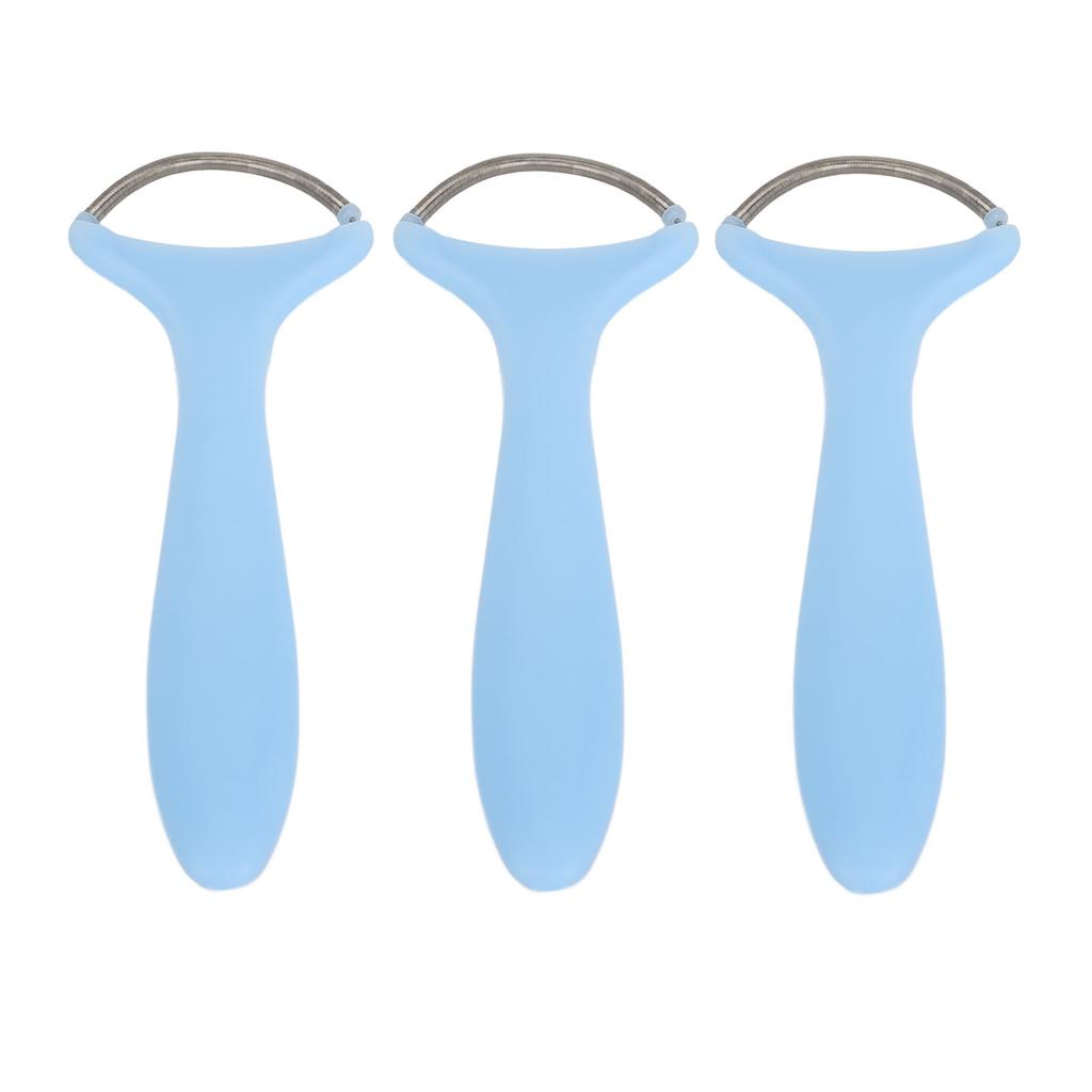 3pcs Spring Facial Hair Remover for Women Long Handle Stainless Steel Gentle Spring Facial Threading Epilator Coil
