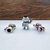 3D Design Spaceman Lanyard Charm Brass Figure Spacer Bead  for Keychain DIY Making