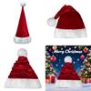 Christmas Santa Hat With Soft Velvet For Holiday Gift And Costume