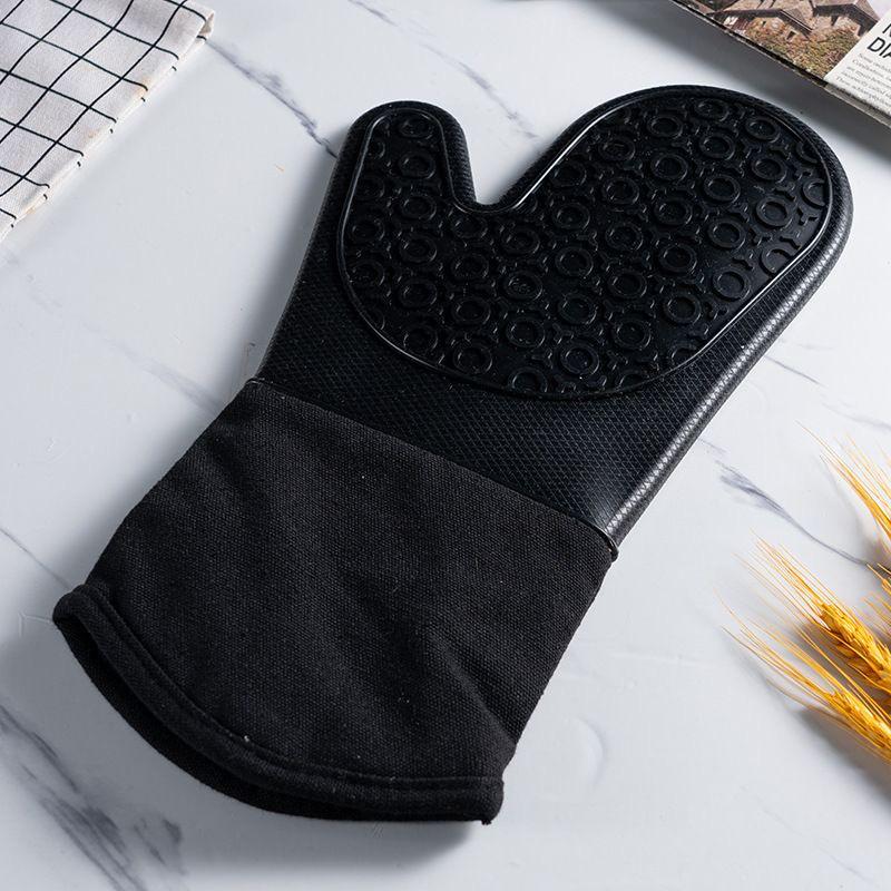 Extended Heat-Resistant Silicone Gloves for Cooking and Baking - High-Temperature Protection In Kitchen and Oven