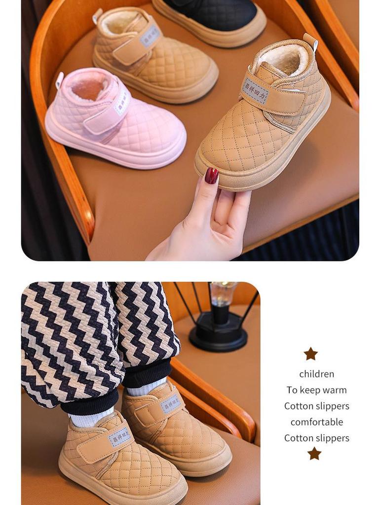 Kinder Winter Schneestiefel mit Samtfutter und Verdickter Isolierung